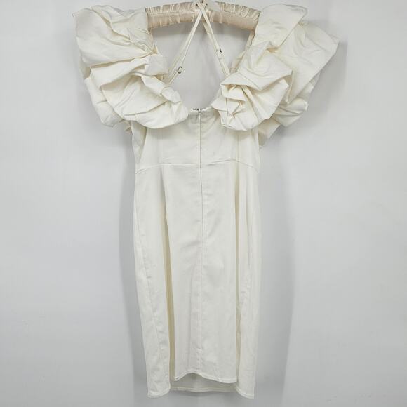 Do + Be White Ruffle Sleeve Mini Dress - Large NWT - Picture 9 of 10